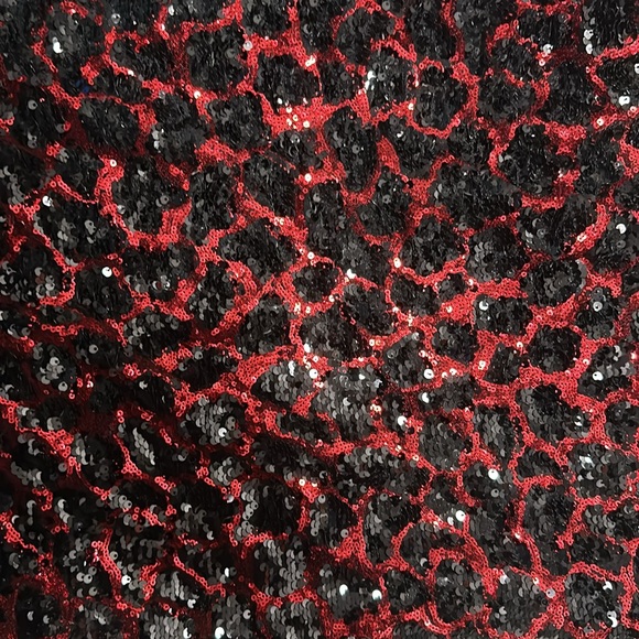 Zara - Sparkly Black and Red Cheetah Print Dress - Picture 5 of 5